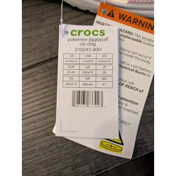 Croc x Jigglypuff Pokemon Clog Shoes Pink Light Up Men's 11/Women's 12 - Picture 8 of 8